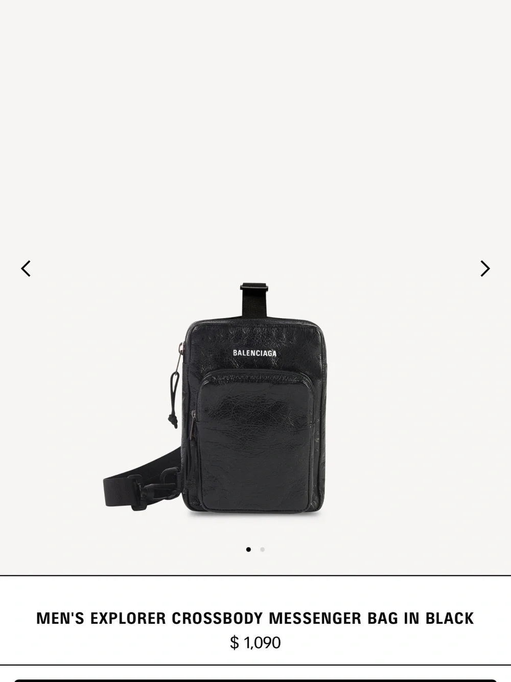 Balenciaga Explorer Crossbody Messenger Bag - Black